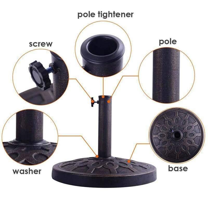 30lbs 18" Heavy Duty Round Umbrella Base Stand