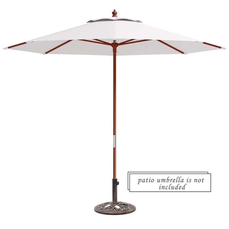 18" Round Patio Umbrella Base 23Lbs Cast Iron Market Umbrella Stand Heavy Duty Umbrella Base