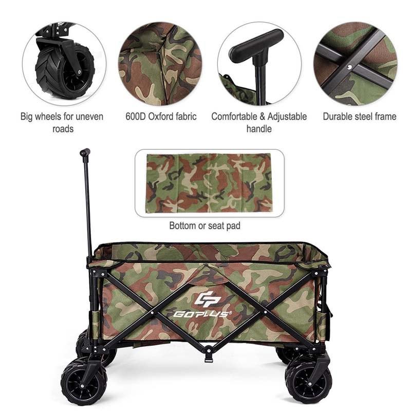 Collapsible Folding Wagon Cart Outdoor Garden Cart