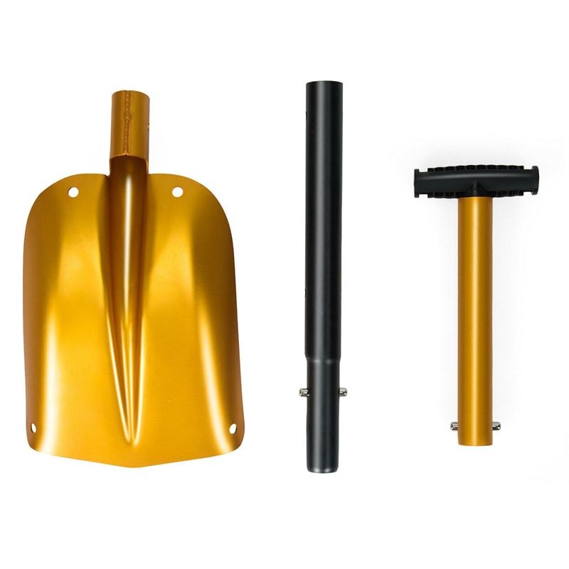 Folding Aluminum Snow Shovel Adjustable Emergency Snow Shovel with Anti-Skid Handle & Large Blade