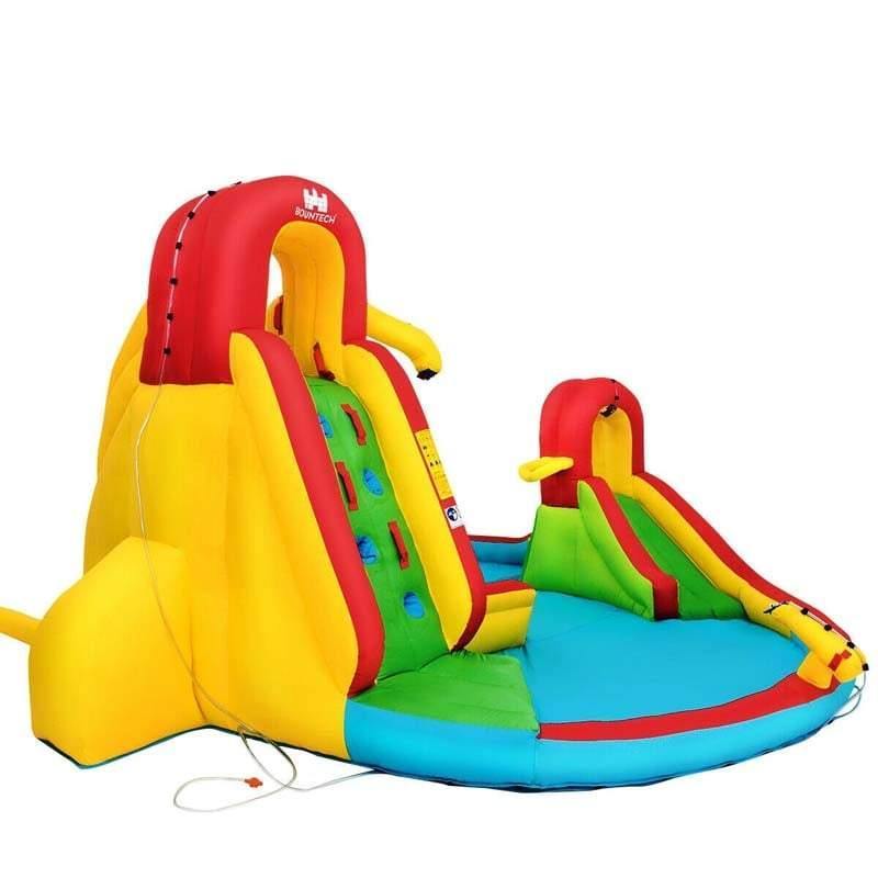 Inflatable Water Slide, 7 in 1 Kids Mega Dual Racing Slide Water Park w/480W Blower, Large Splash Pool, Climbing Wall & Water Cannon for Backyard Fun