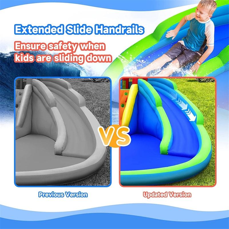 Inflatable Water Slide Bounce House with Mighty Splash Pool & 780W Air Blower