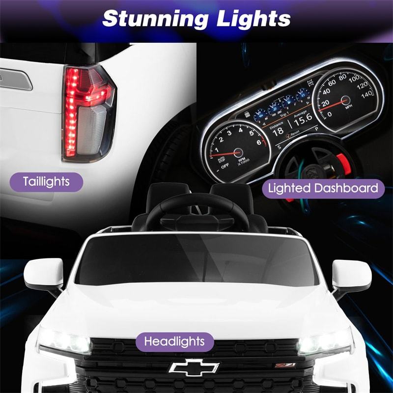 Kids Ride On Truck Car 12V Licensed Chevrolet Tahoe Electric Vehicle with Remote Control, Light & Music, Battery Powered Ride On Car Toy