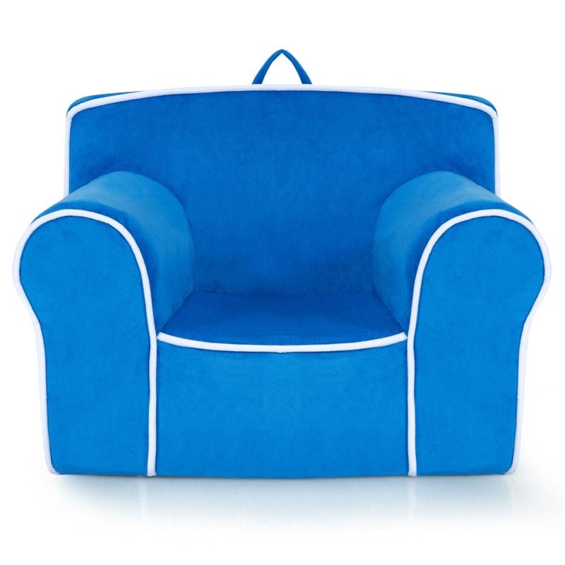 Kids Couch, Toddler Soft Sofa with Removable Washable Velvet Surface for Play Room, Nursery, Preschool, Foam Filled Armchair for 0-5 Boys & Girls