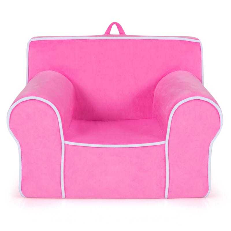 Kids Couch, Toddler Soft Sofa with Removable Washable Velvet Surface for Play Room, Nursery, Preschool, Foam Filled Armchair for 0-5 Boys & Girls