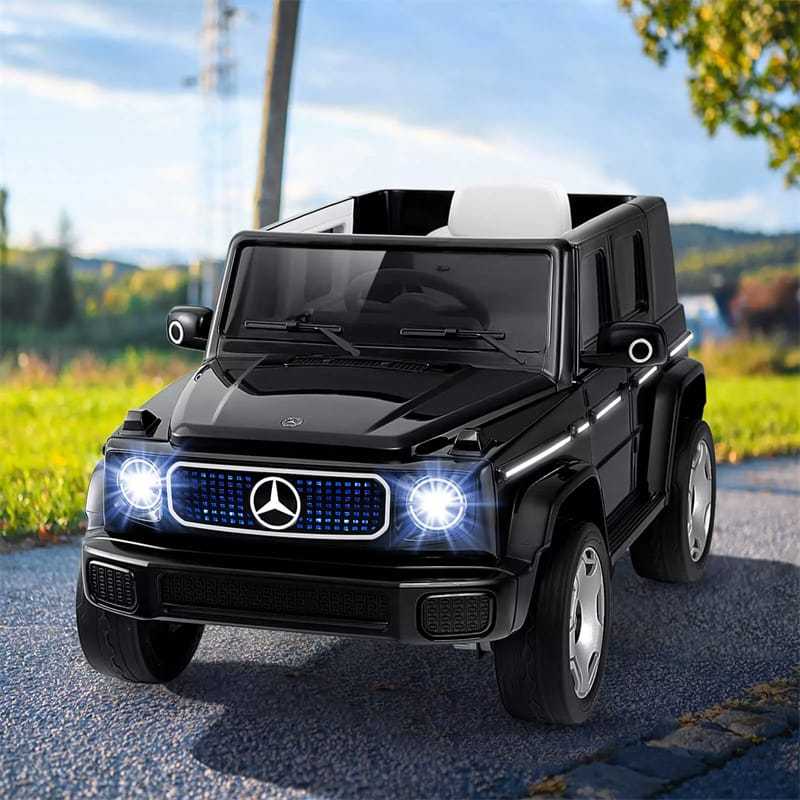 12V Kids Ride-On Car, Licensed Mercedes-Benz EQG, Children's 4WD Electric Vehicle with Remote Control, Detachable Battery, LED Lights & Music