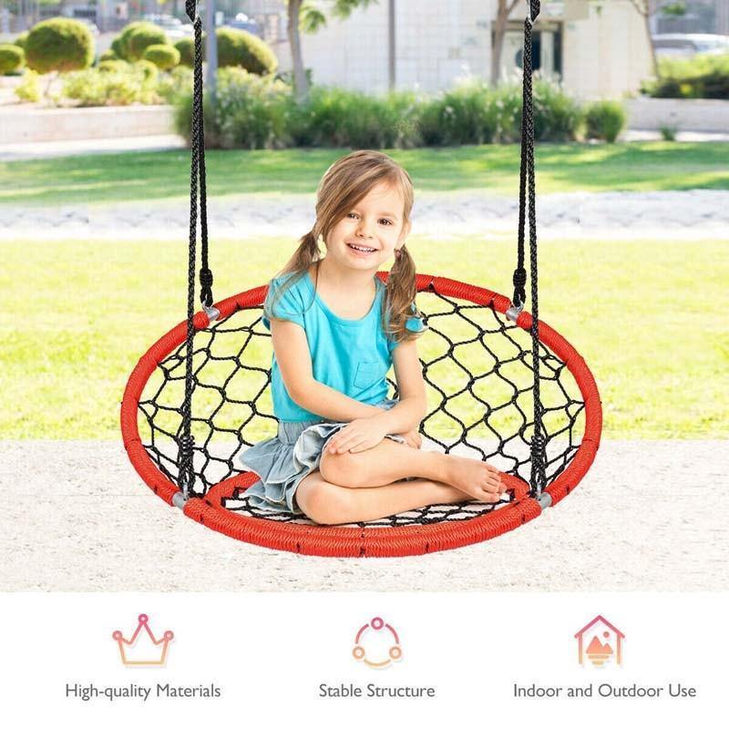 35.5" Kids Indoor Outdoor Round Circle Saucer Swing