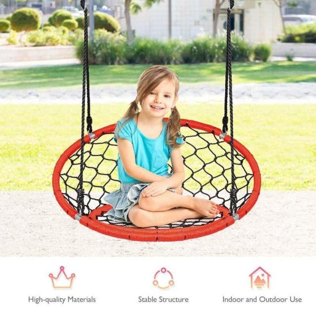 35.5" Kids Indoor Outdoor Round Circle Saucer Swing