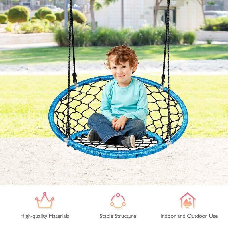35.5" Kids Indoor Outdoor Round Circle Saucer Swing