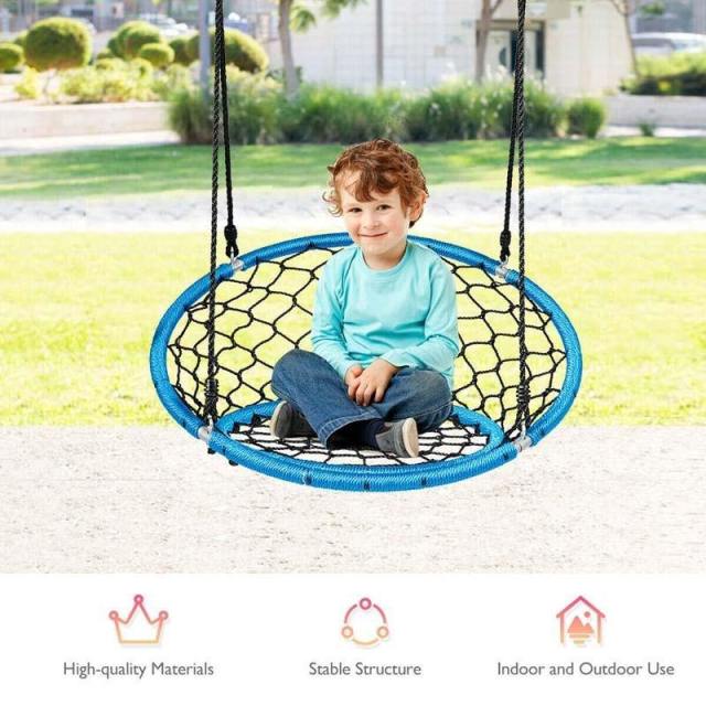 35.5" Kids Indoor Outdoor Round Circle Saucer Swing