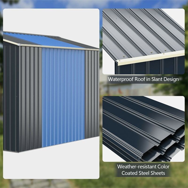 Outdoor Storage Shed Extension Kit for 11 Feet Garden Backyard Shed Width