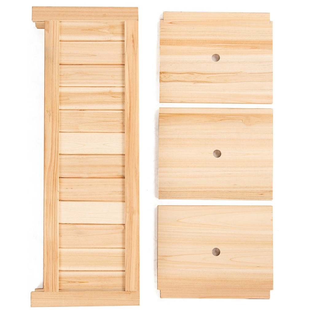 Outdoor Wooden Planter Box Folding Raised Garden Bed Wood Flower Plant Vegetable Elevated Planter Box Container for Patio Lawn Yard