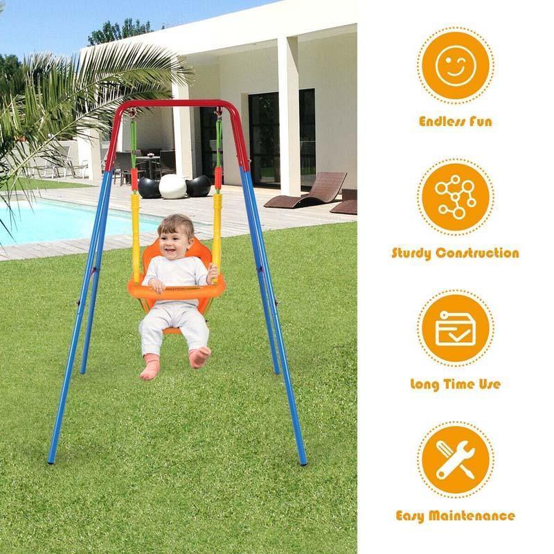 Toddler Swing Seat Set High Back Seat with Swing Set