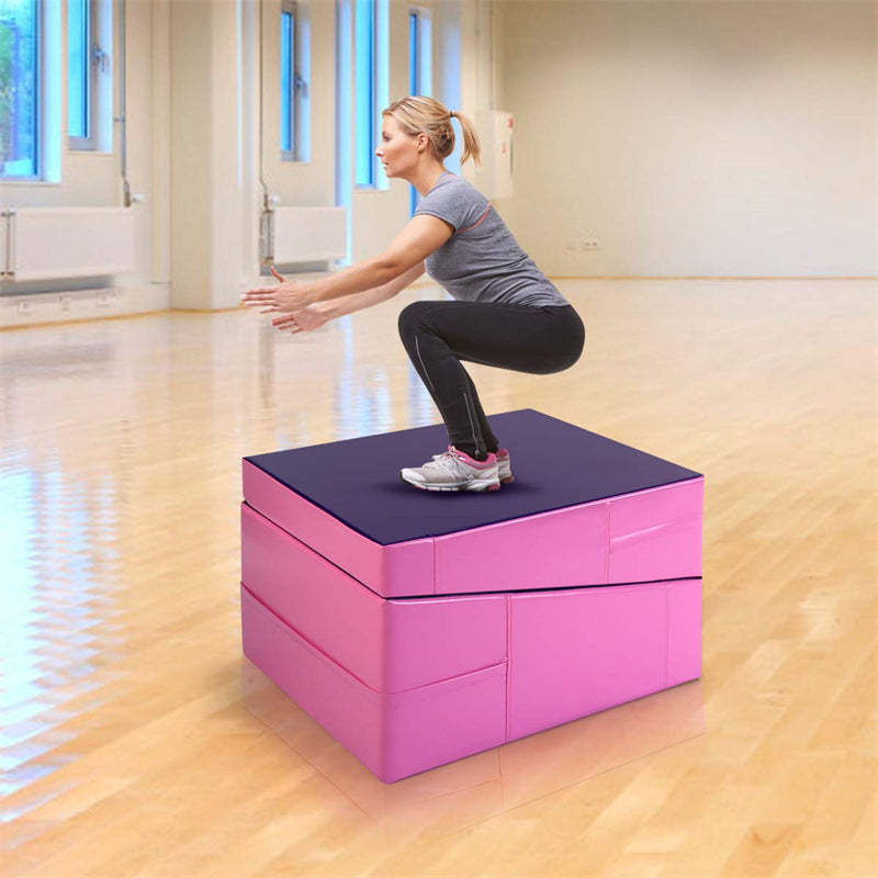 Gymnastics Wedge Mat, Folding & Non-Folding Cheese Wedge Mat for Tumbling, Yoga, Martial, Home Exercise, Incline Mat for Kids Adults