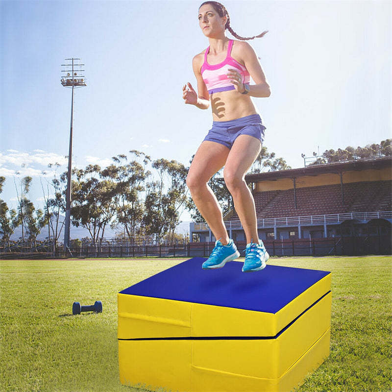 Gymnastics Wedge Mat, Folding & Non-Folding Cheese Wedge Mat for Tumbling, Yoga, Martial, Home Exercise, Incline Mat for Kids Adults