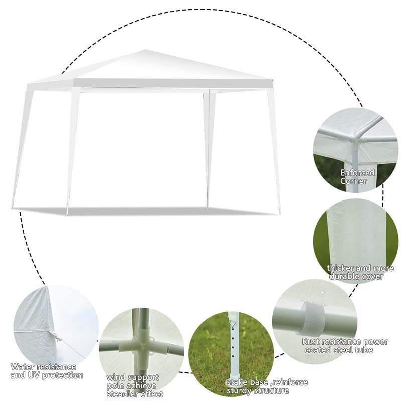 10 x 10ft Canopy Tent Outdoor Wedding Party Event Tent for Patio Backyard, Heavy-duty Pavilion Catering Tent