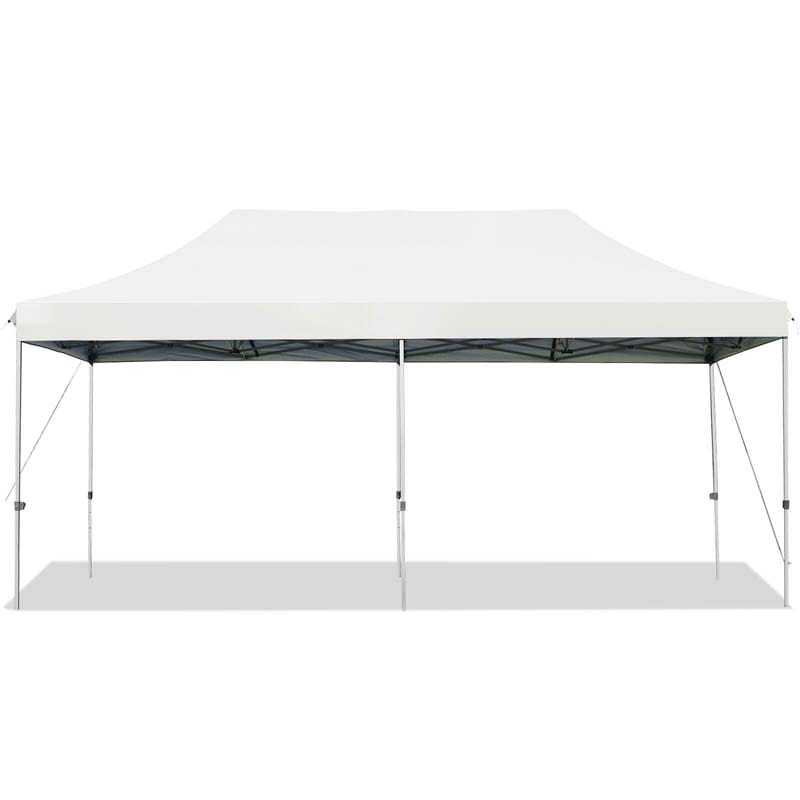 10' x 20' Pop Up Canopy Heavy Duty Folding Canopy Tent Easy Setup Outdoor Commercial Instant Canopy Adjustable Sun Shelter with Roller Bag