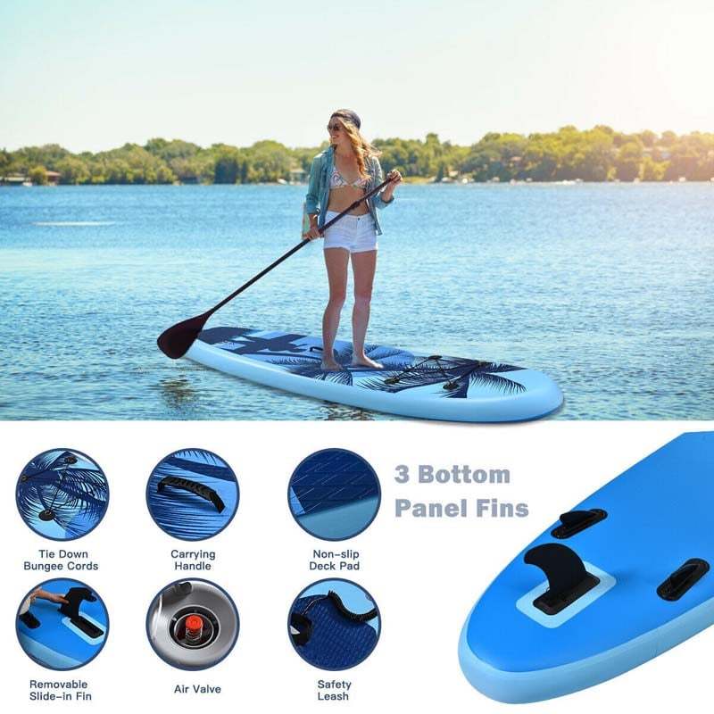 10' Adult Youth Inflatable Stand Up Paddle Board - Size M