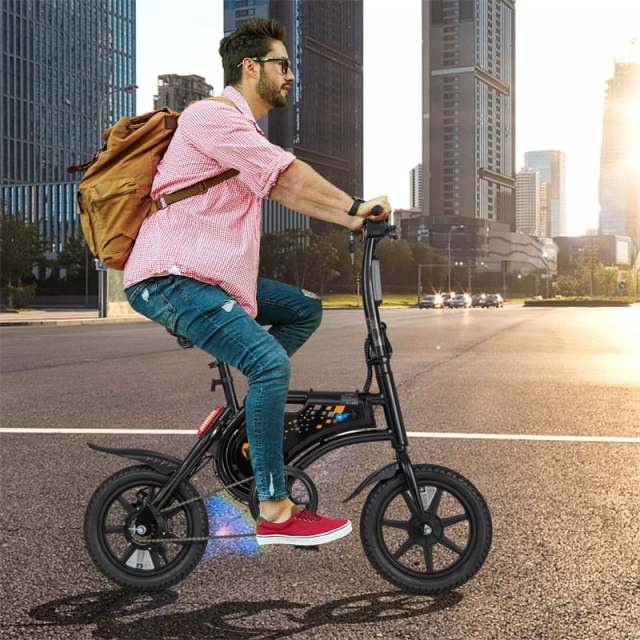 Electric Bike for Adults, 14" Folding Electric Bicycle with 350W Motor, 36V Battery, Cruise Control & Adjustable Saddle, Mini E-Bike for Commuting