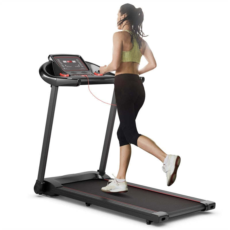 Foldable Treadmill, 2.25HP Portable Superfit Walking Treadmill with LED Display, 12 Preset Programs, APP Control & Pulse Sensor  for Home Gym