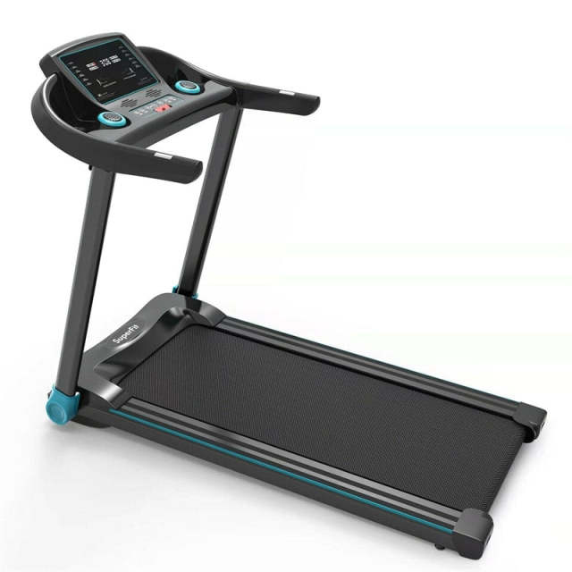 Foldable Treadmill, 2.25HP Portable Superfit Walking Treadmill with LED Display, 12 Preset Programs, APP Control & Pulse Sensor  for Home Gym