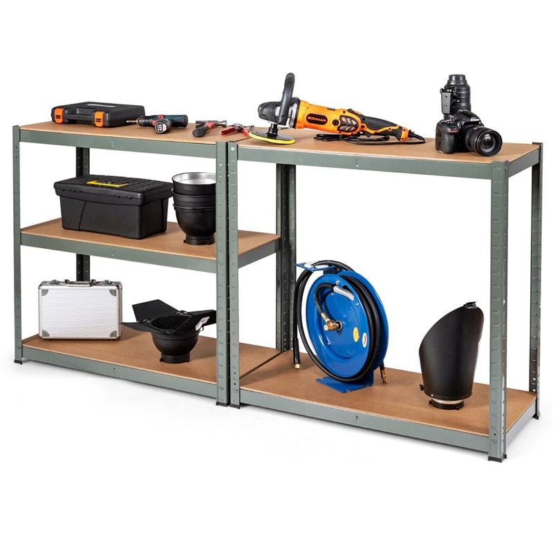 5-Tier Metal Storage Shelves, Heavy Duty Steel Shelving Unit, Adjustable Garage Tool Organizer Rack, Bolt-Free Assembly, 2000 lbs Capacity