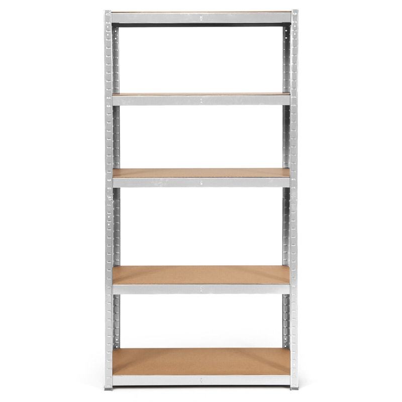 5-Tier Metal Storage Shelves, Heavy Duty Steel Shelving Unit, Adjustable Garage Tool Organizer Rack, Bolt-Free Assembly, 2000 lbs Capacity