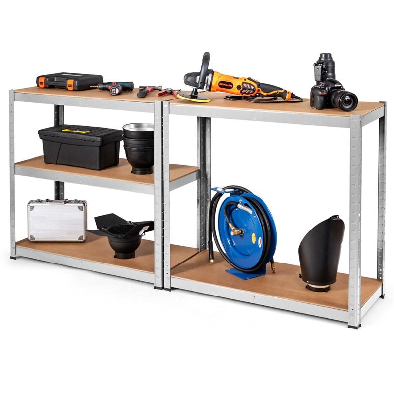 5-Tier Metal Storage Shelves, Heavy Duty Steel Shelving Unit, Adjustable Garage Tool Organizer Rack, Bolt-Free Assembly, 2000 lbs Capacity