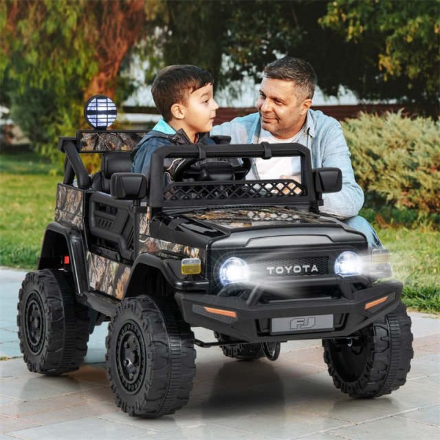 Kids Ride on Car 12V Licensed Toyota FJ Battery Powered Ride on Truck with Remote Control & LED Lights
