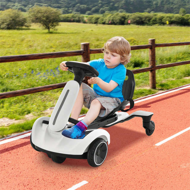 6V Electric Kids Ride-On Drift Car with 360° Spin, 2-Position Adjustable Seat, Horn & Engine, Drifting Go Kart Toy for Boys & Girls