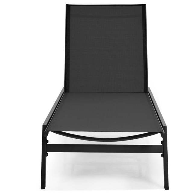 Outdoor Chaise Lounge Chair Reclining Pool Chair with 6-Position Adjustable Backrest