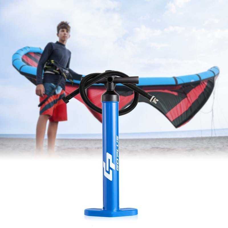 Double Action Hand Pump with Gauge, High Pressure Hand Pump for Inflation SUP Boards & Kayaks, Max 29psi