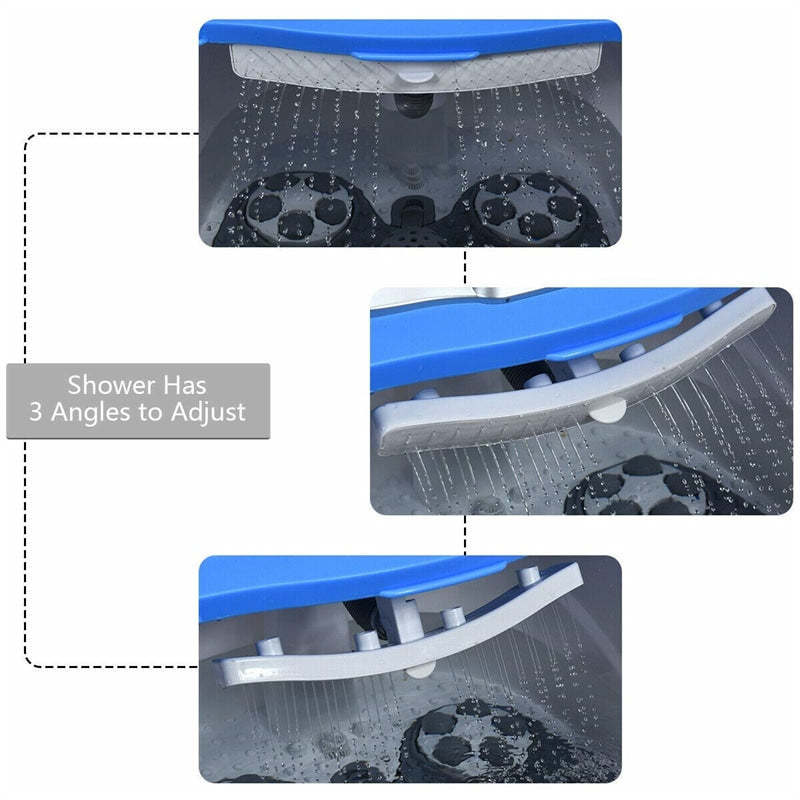 Foot Spa Bath Massager with Heat, Portable Pedicure Foot Spa Tub w/ Motorized Rollers, Shiatsu Massage, Temp Control, Adjustable Shower for Home