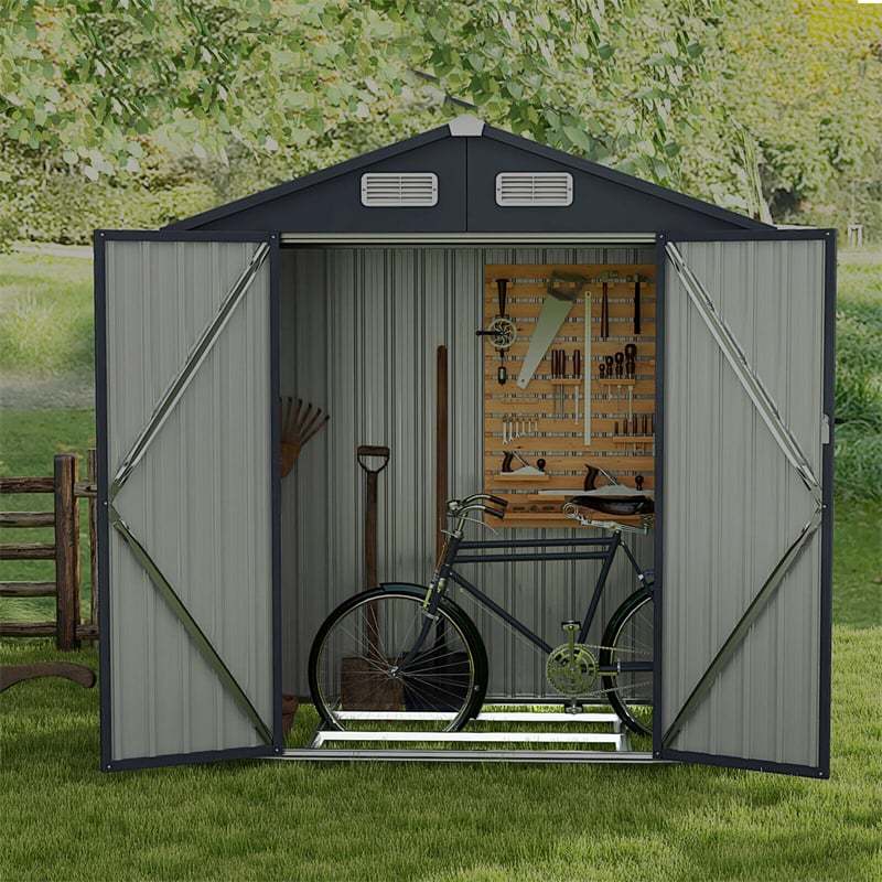 Steel Floor Base Rust-resistant Foundation Kit for 6.3’ x 3.5’ x 6.4’ Storage Shed
