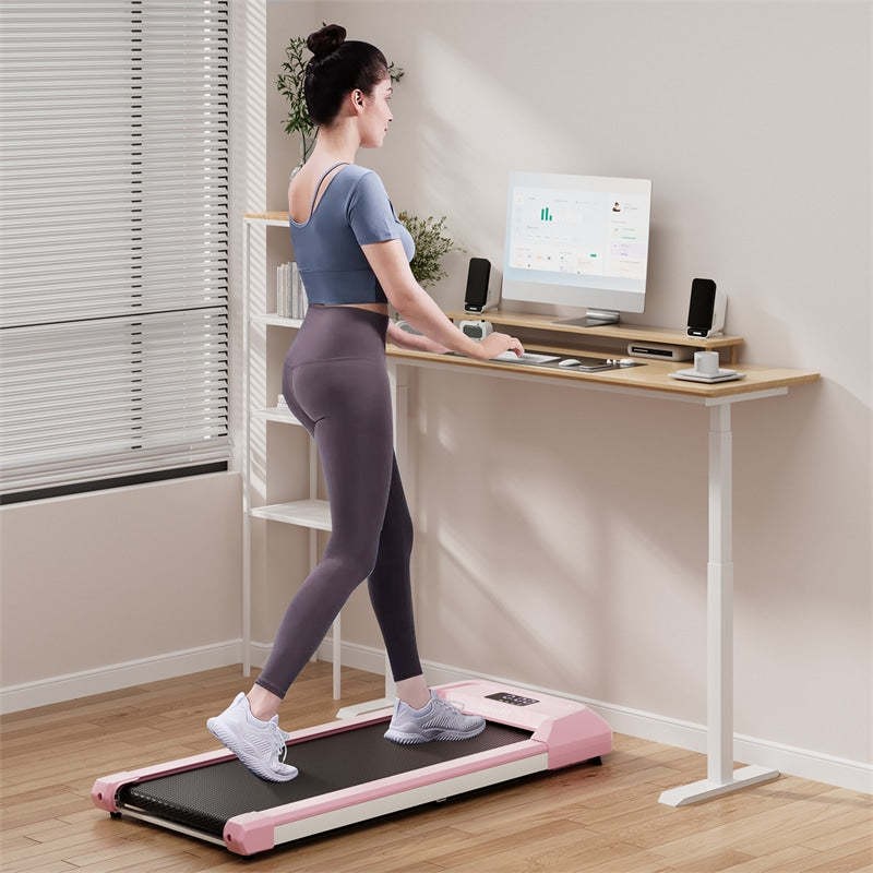 2-in-1 Walking Pad with 265lbs Capacity, Remote Control & LED Display, 2.25HP Under Desk Treadmill for Home, Office, Small Spaces
