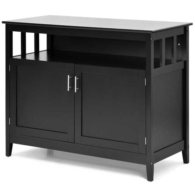 Modern Buffet Cabinet, Freestanding Wood Kitchen Sideboard with Storage, Adjustable Shelf, 2 Doors, Dining Console Table for Living Room Hallway