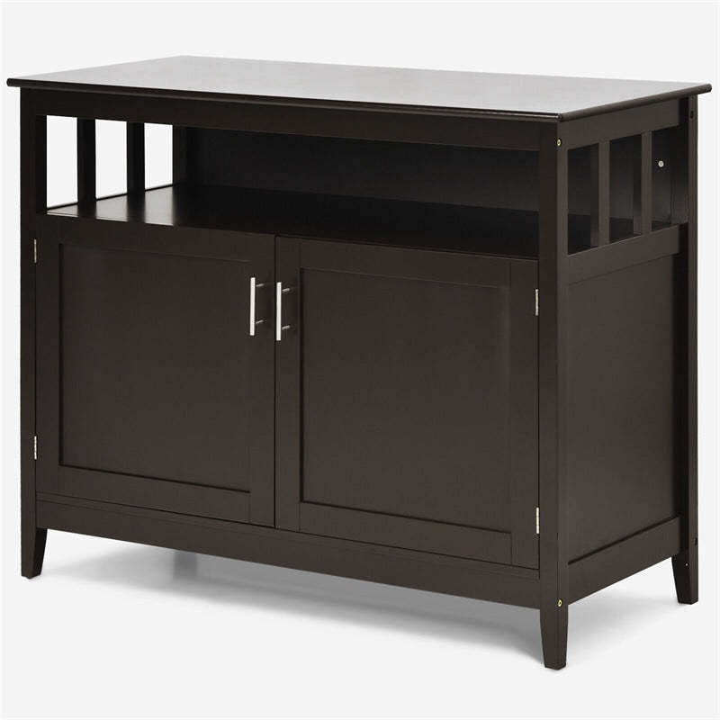 Modern Buffet Cabinet, Freestanding Wood Kitchen Sideboard with Storage, Adjustable Shelf, 2 Doors, Dining Console Table for Living Room Hallway