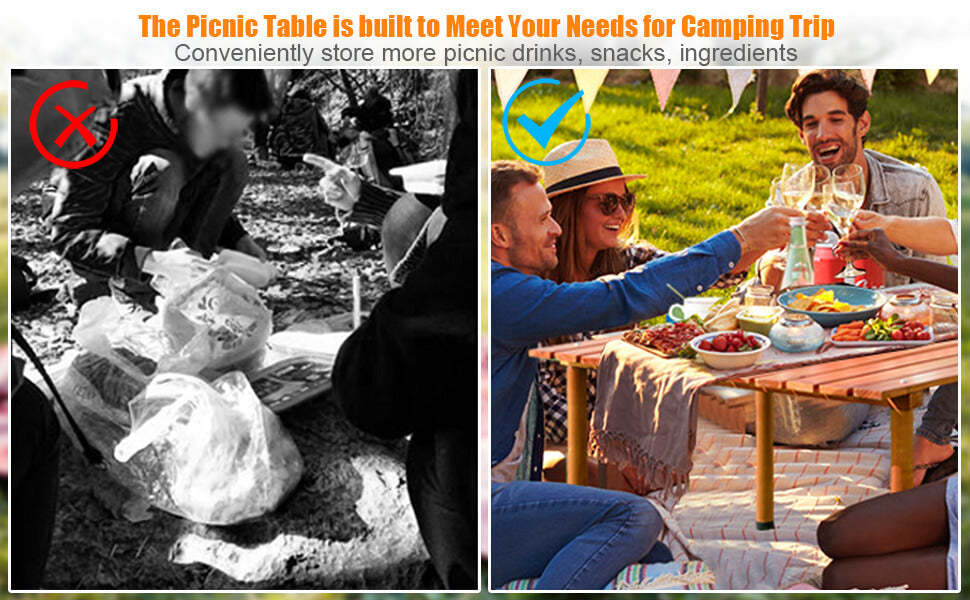 folding wooden camping table  - outdoor furniture - bestoutdor.com