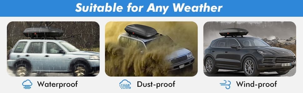 8.83 Cubic Ft Heavy Duty Hard Shell Rooftop Cargo Carrier Car Roof Box with Security Keys