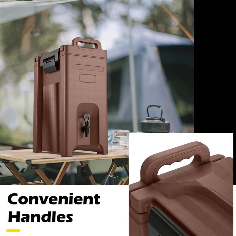 5 Gallon Insulated Beverage Dispenser/Server Food-grade Hot & Cold Drink Carrier with Handles & Spring Action Faucet
