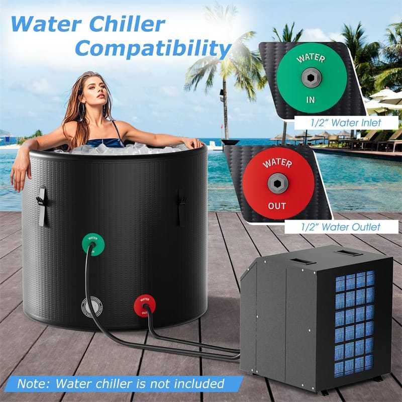 79 Gal Ice Bath Tub, Portable Inflatable Cold Plunge Tub with Lid, Pump, Backpack, Water Chiller Compatible for Athletes, Indoor/Outdoor Recovery