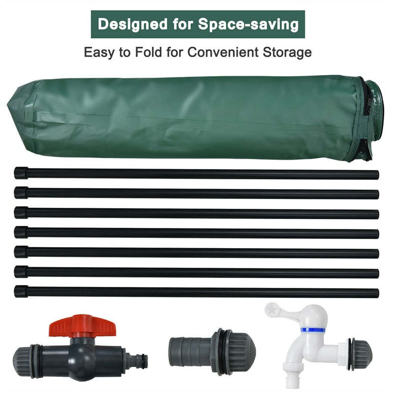 100 Gallon Collapsible Rain Barrel Portable Water Collector Tank Water Storage