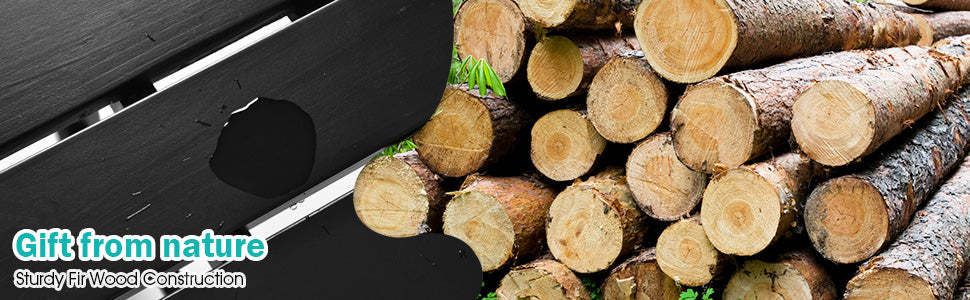 18’’ Outdoor Round Bistro Side Table Wood Slat End Table for Garden