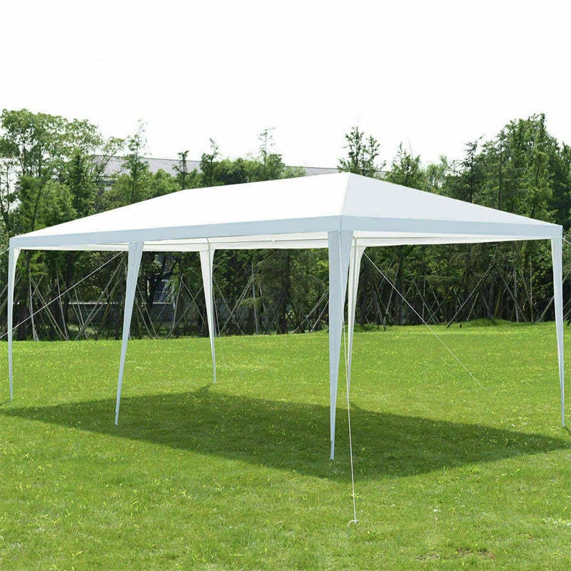 10x20FT Heavy Duty Party Tent with 4 Removable Sidewalls & Carry Bag, Waterproof White Wedding Tent, Outdoor Canopy Tent for Events, Backyard