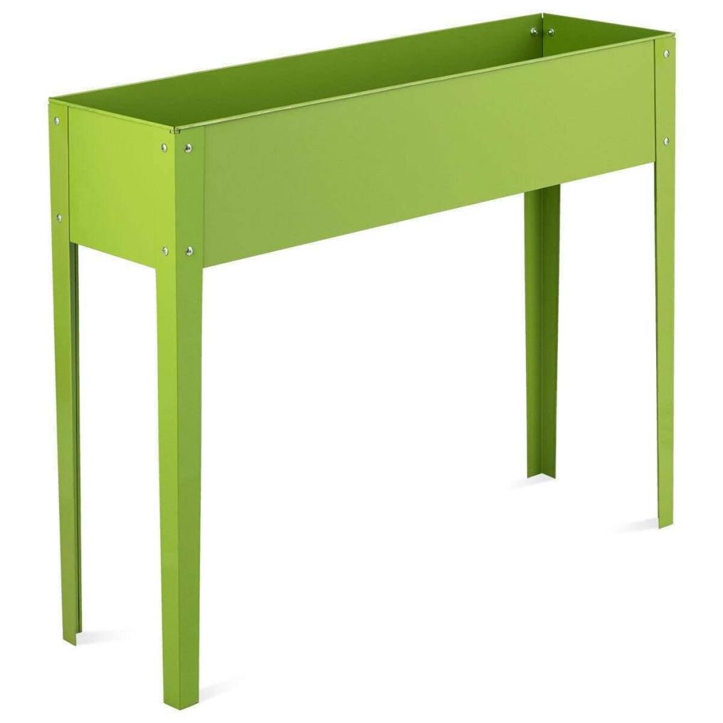 Raised Garden Bed, Metal Elevated Planter Box with Legs & Drainage Holes, Standing Garden for Vegetables Flowers Indoor Outdoor 40"L x 13W" x 31.5"H