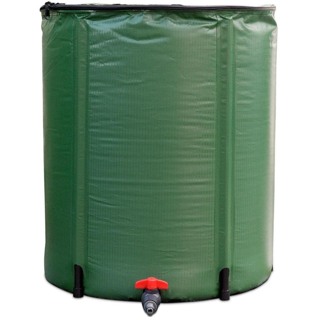 53 Gallon Collapsible Rain Barrel Portable Rainwater Storage Tank Fold Rainwater Collection Bucket with Spigot Water Storage Container