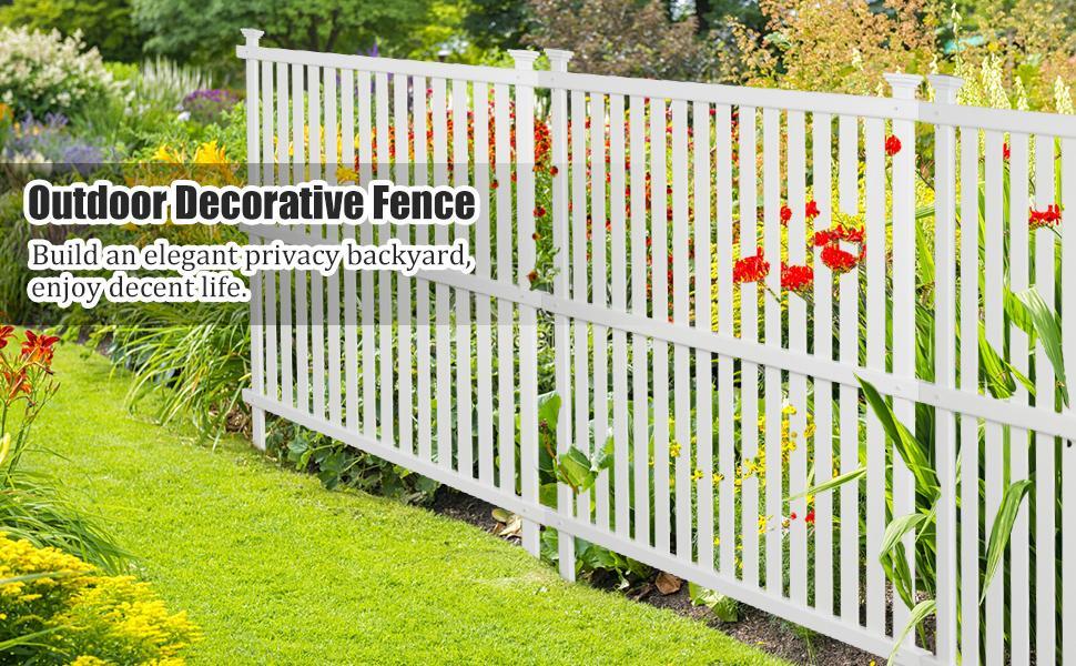 36" x 48" Outdoor Fence Garden Privacy Screen Space Divider with 2 Panels