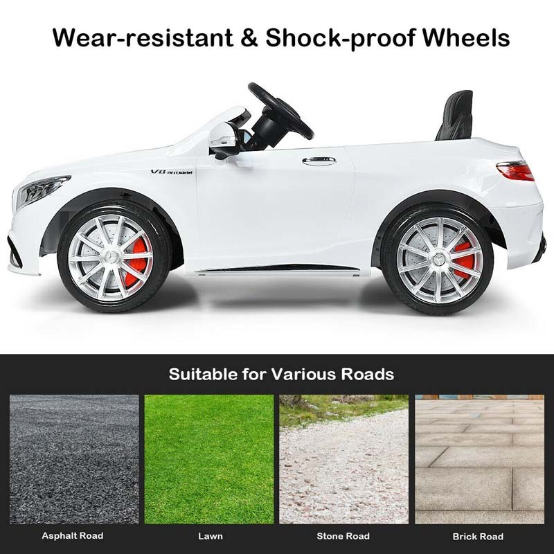 12V Kids Mercedes-Benz S63 Licensed Electric Ride-on Car