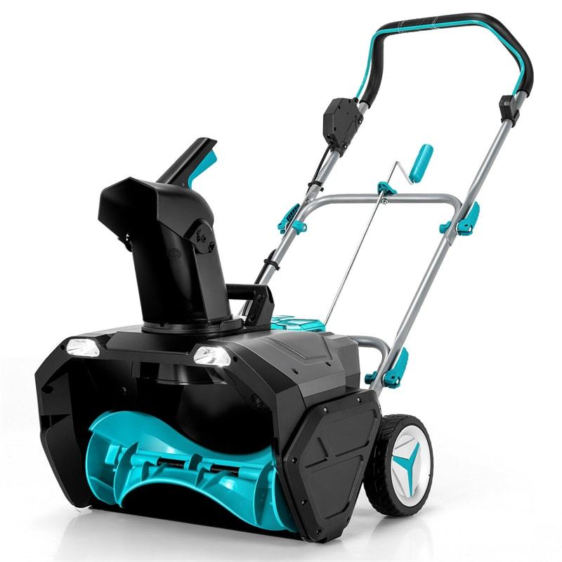 40V 20" Cordless Snow Blower Snow Thrower with 2 x 4.0 Ah Li-ion Battery Charger Dual LED Lights