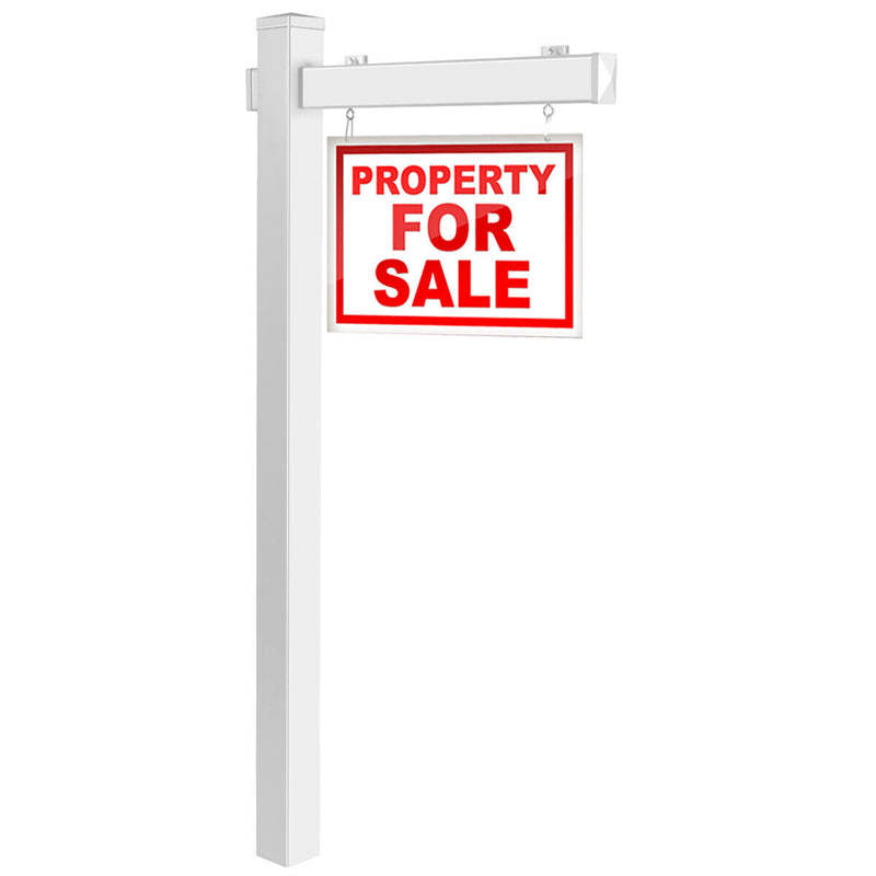 6 Ft Vinyl UPVC Real Estate Yard Sign Post